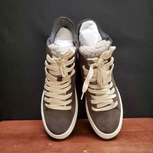 Sam Edelman Size 6 High Top Gray Pence Sneaker Casual Shoes - Picture 8 of 12